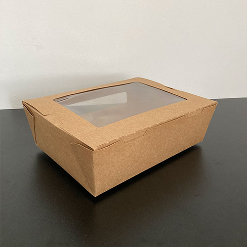 Natural Kraft  Lunch Box With 2 Windows